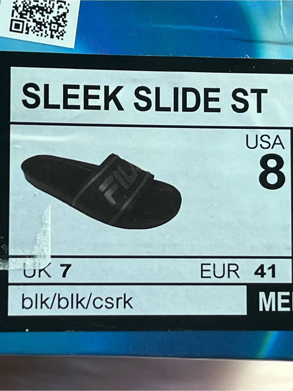 Fila Men’s Black Slide Sandals with Embossed Logo
